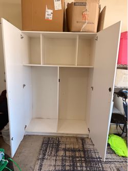 White storage cabinet