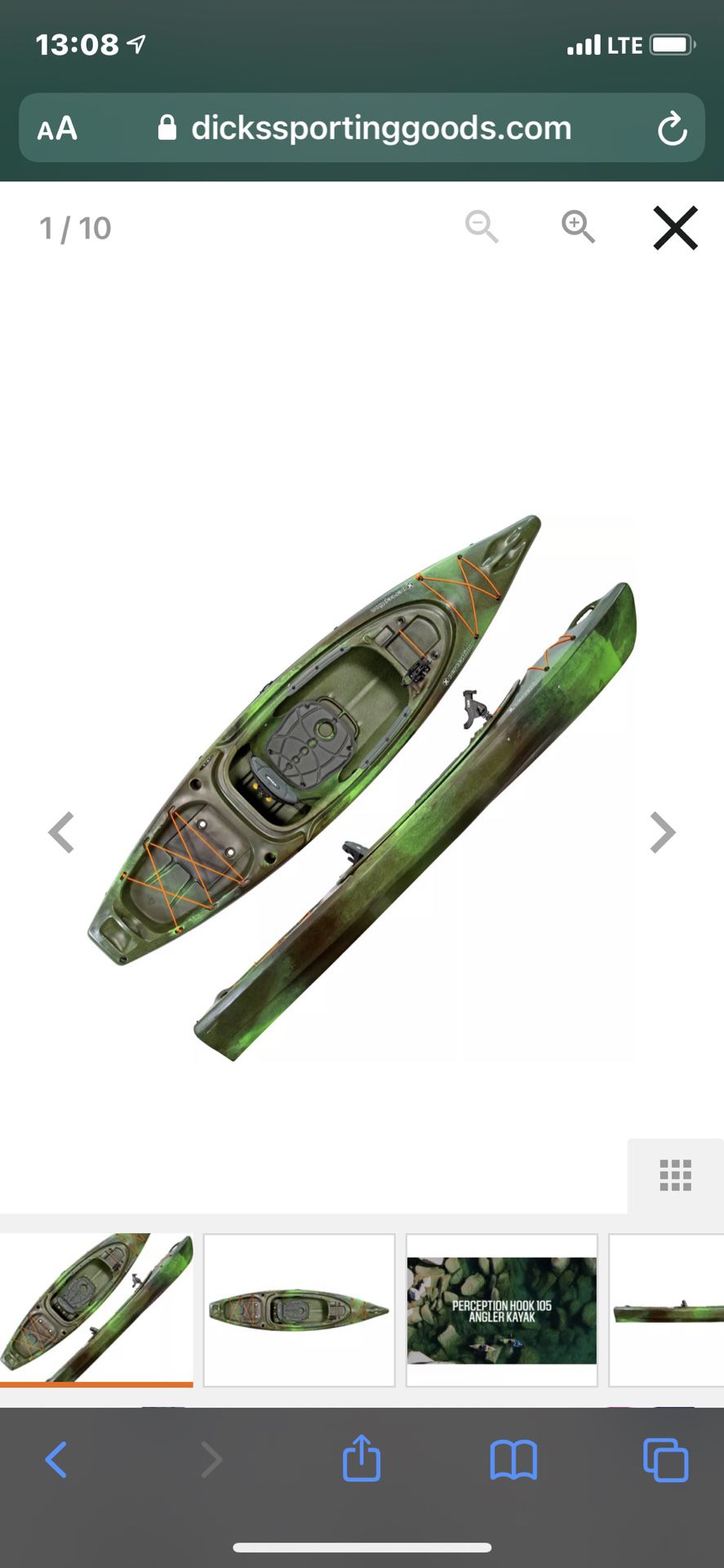 Perception Hook Angler 10.5 Kayak