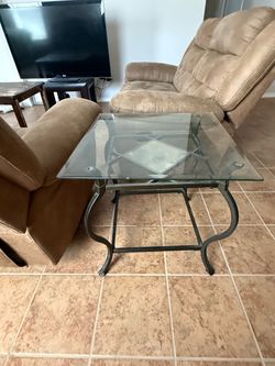 Glass end table