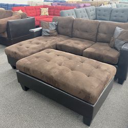 Sectional Sofa Set With Ottaman 