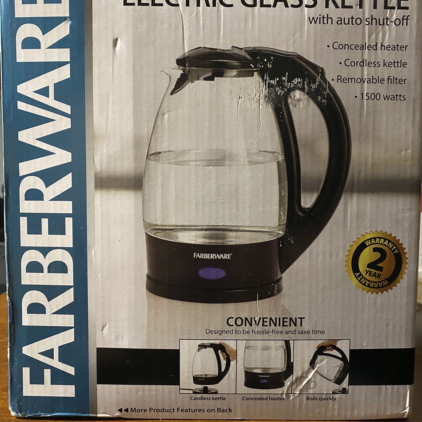 Farberware Electric Glass Kettle for Sale in San Antonio, TX - OfferUp