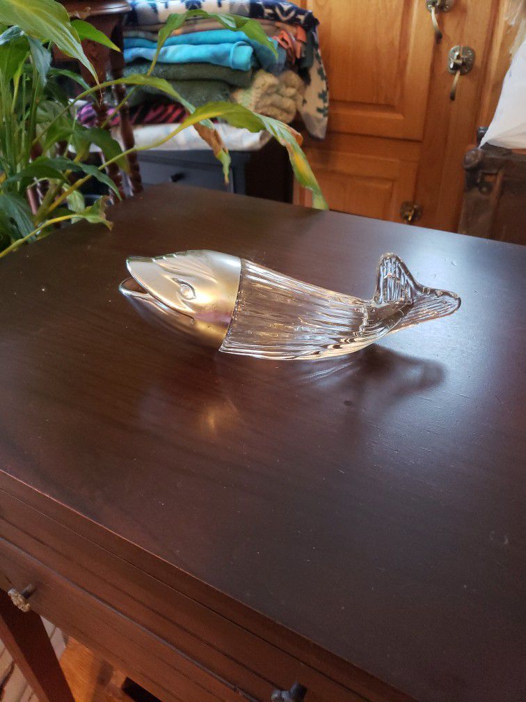 Glass Whale Decanter