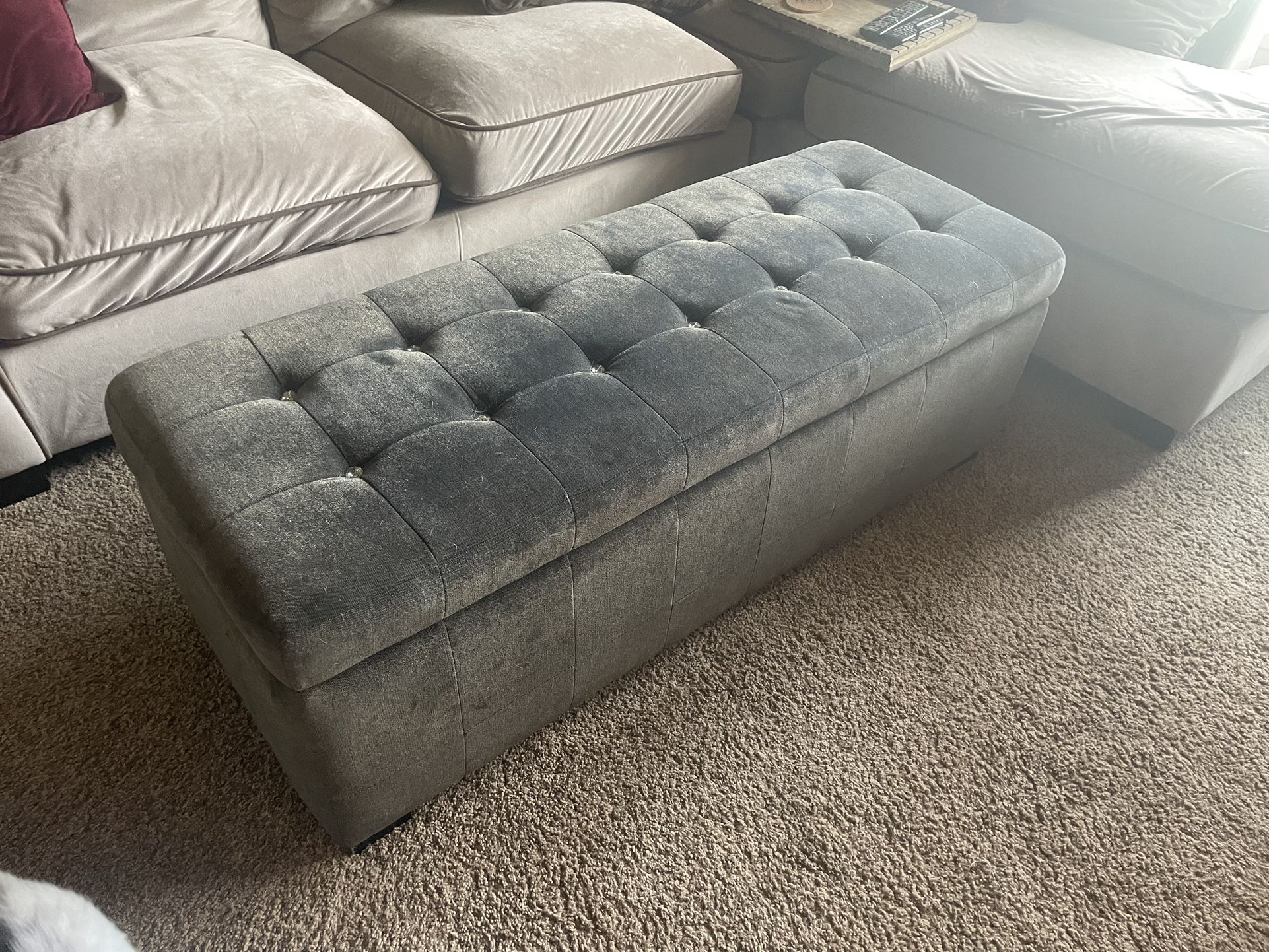 Tufted Ottoman With Storage. Free!!!