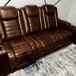 Ashley’s Lux Leather Set Sofas. Financing Available Only $39 Needed No Credit Check 