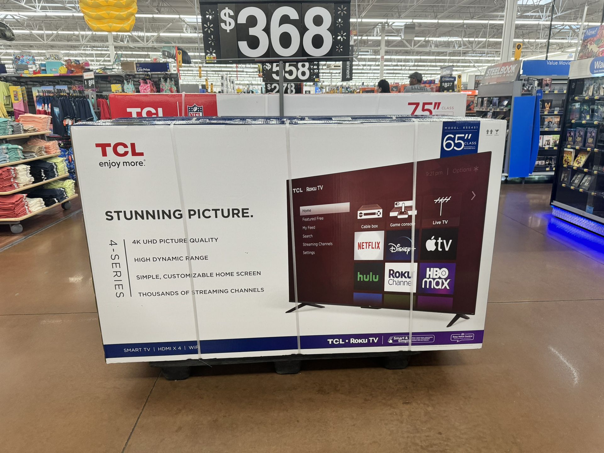 65” TCL Smart 4K Led Uhd Tv 