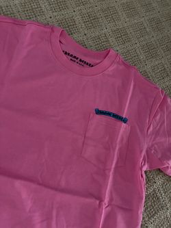 Pink  and blue chrome tee