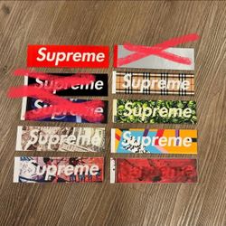 Supreme - Box Logo Stickers - 7pc LOT - New