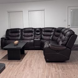 Recliner Leather Couch 