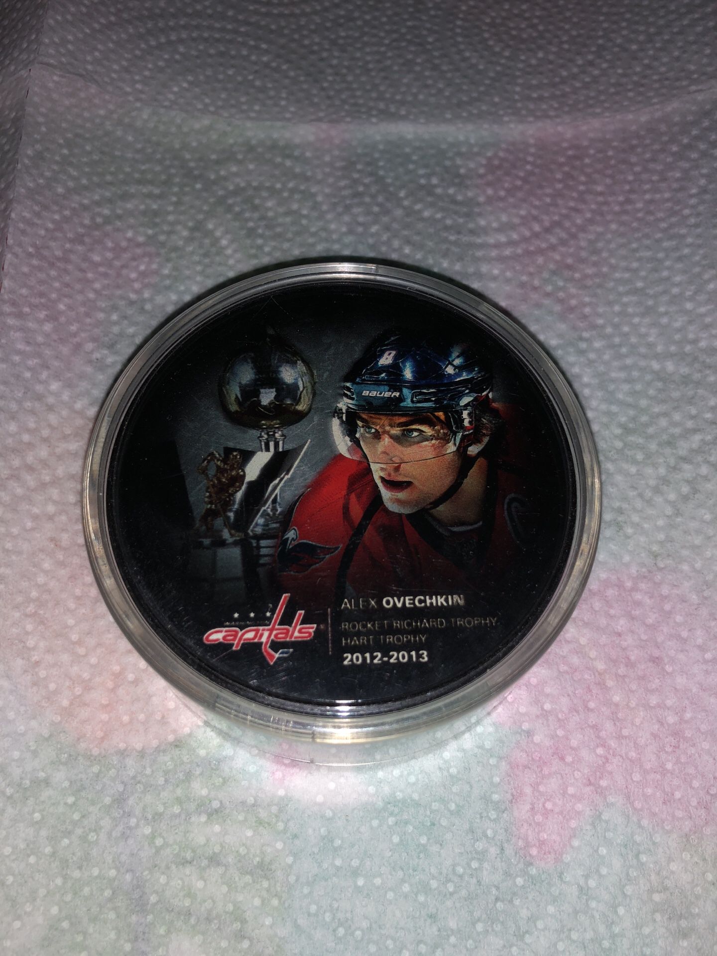Alex Ovechkin, Exclusive Collection Hockey Puck in Puck Holder