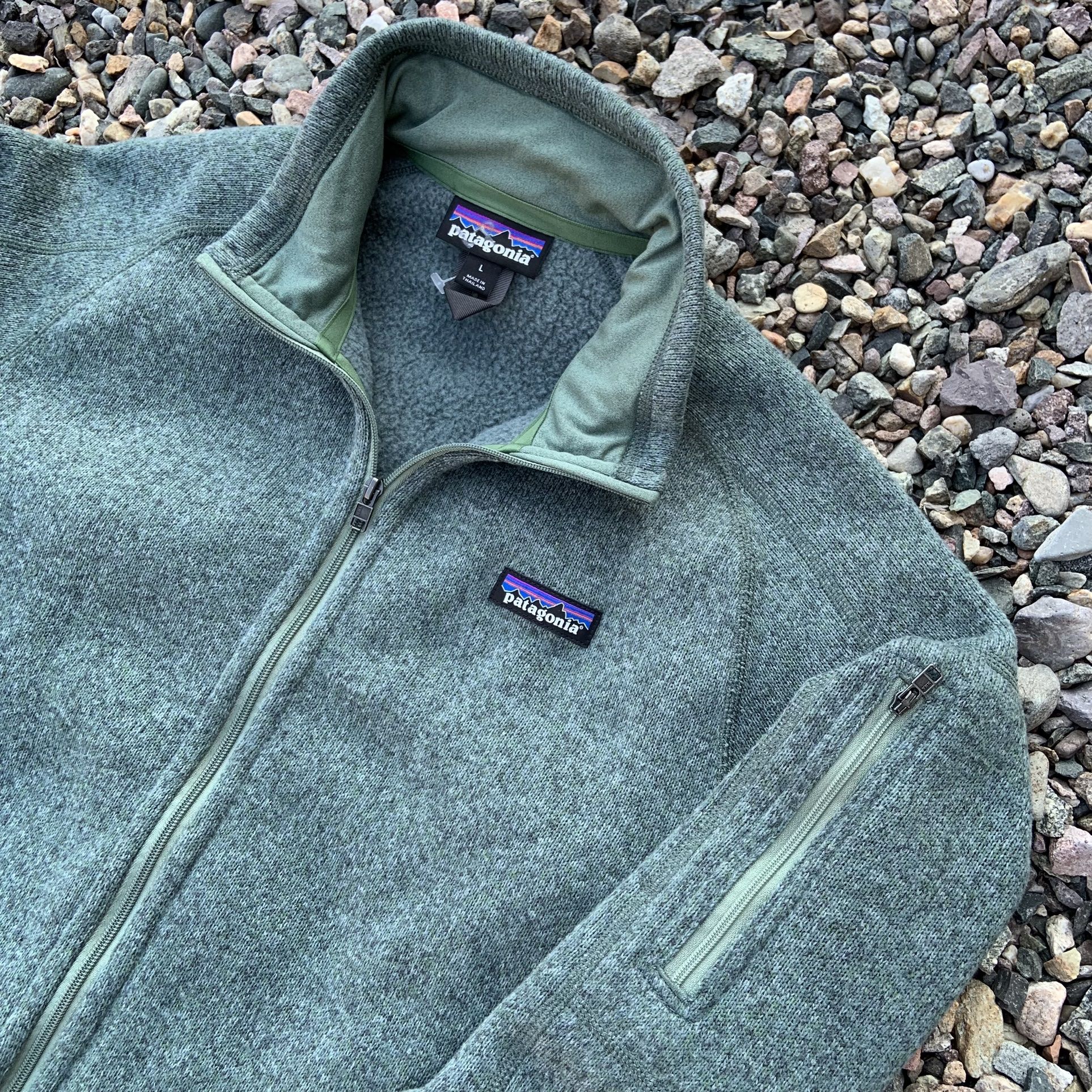 Patagonia Womens Better Sweater Large Green Full Zip Fleece Jacket