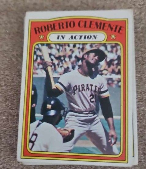 1972 Topps Roberto Clemente # 310 Baseball Card Pittsburgh Pirates In Action HOF