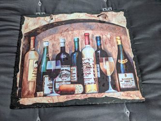 Very Nice Wine Picture, Painted on Stone