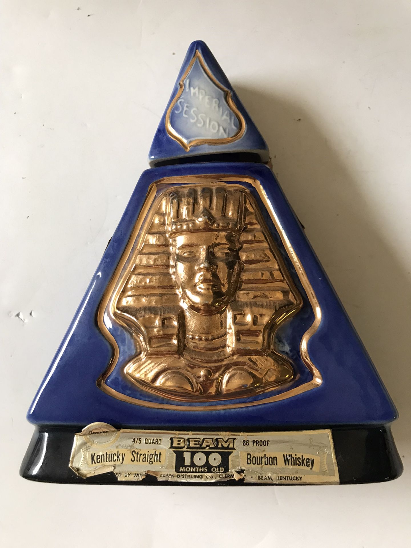 Vintage Jim Beam Decanter Indianapolis Indiana 1970 Imperial Session *Empty