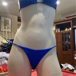 Blue String Bikini 