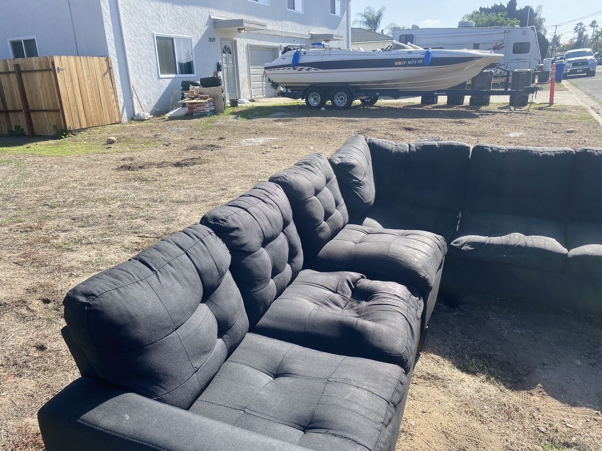 Free Sectional Couch - Black