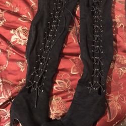 Over The Thigh Suede Boots