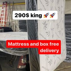 Huge sale for Mattress And Box Twin size mattress and box 150.$ full 190$ Queen 200$ king 290$. free delivery free set up 708….289…7715… cash or Zelle