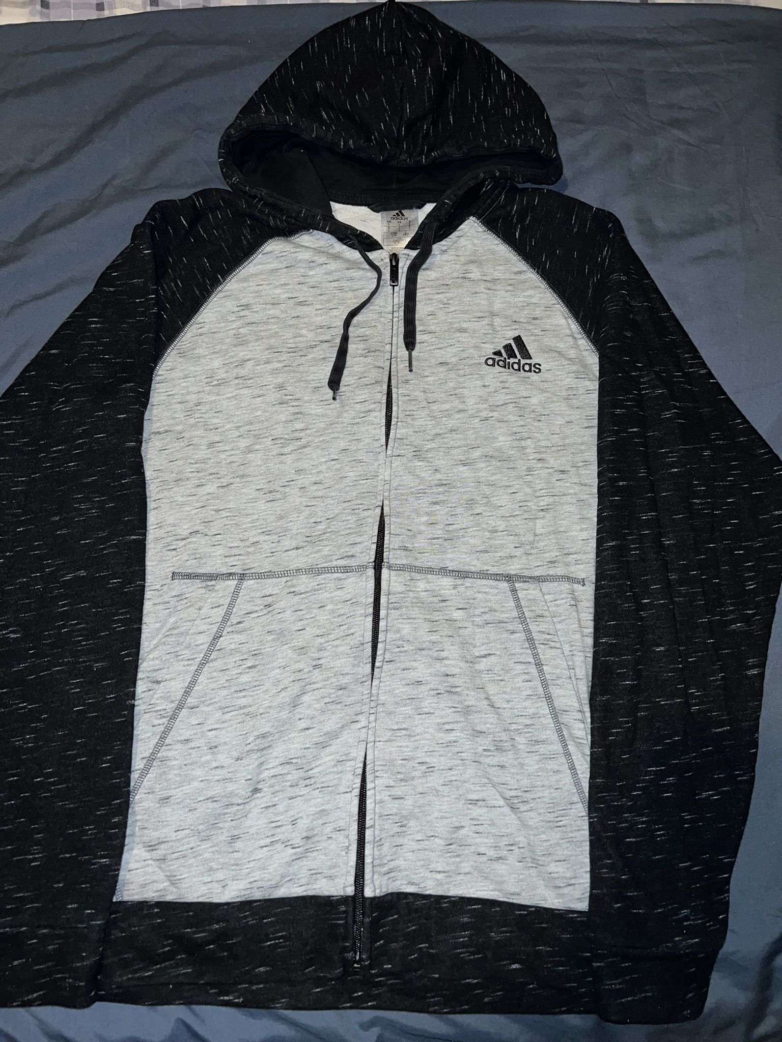 Essentials Melange Small Logo Zipper Sweater