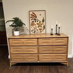 Beautiful Mahogany 1960’s Mid Century Modern Lowboy Dresser By Haywood & Wakefield