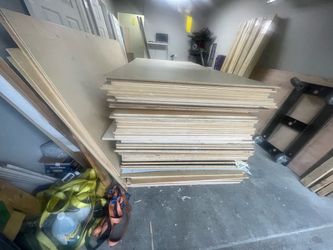 Large Stack of Plywood and MDF Sheets