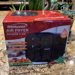 1-Quart Small Electric Air Fryer, 60-Minute Timer & Temp. Control, Black