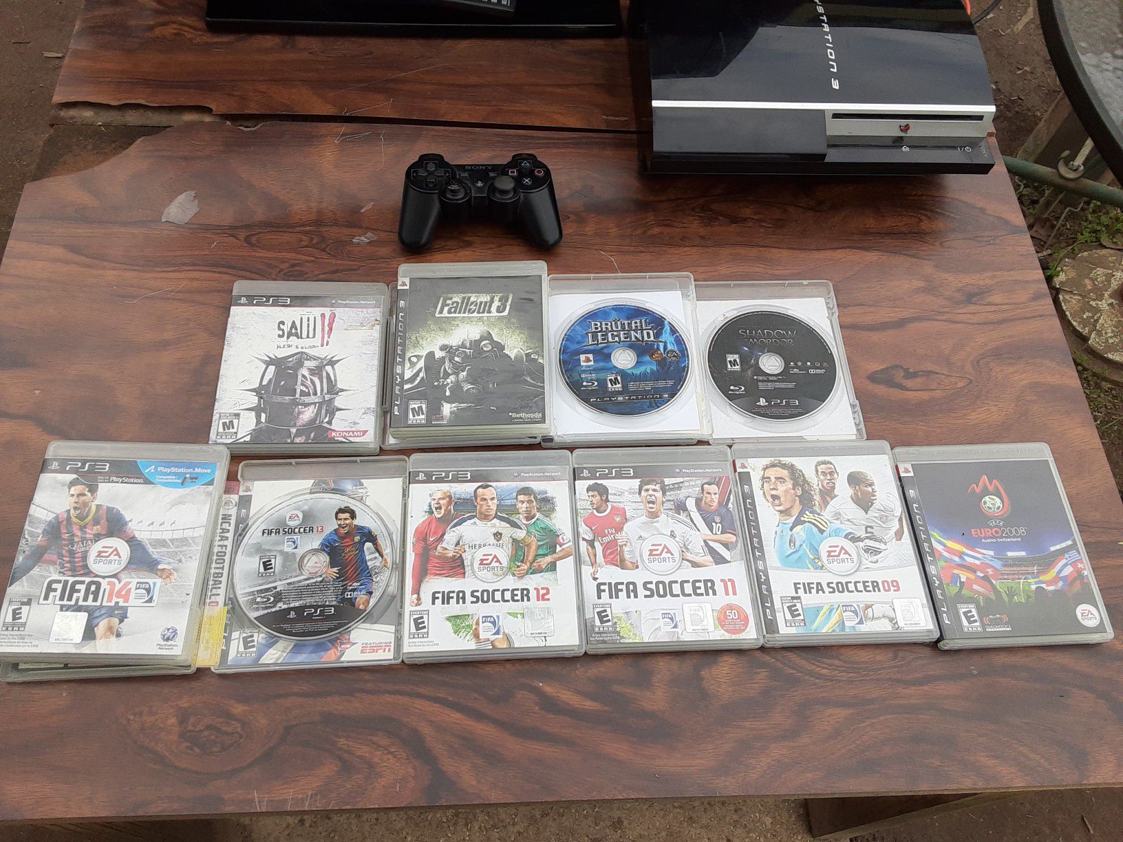80GB PS3 with wireless controller and all cords and games