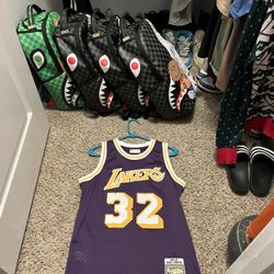 Youth L/XL Magic Johnson Authentic Hardwood Classics Jersey 