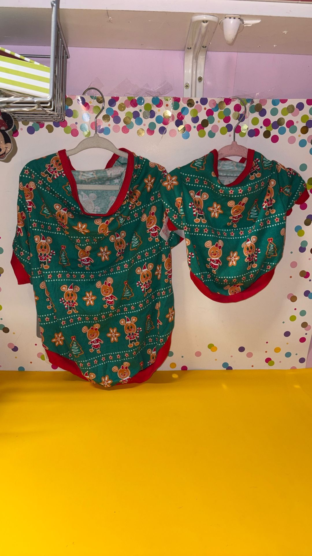 Disney Mickey Minnie Holiday Gingerbread PJ Dogs Size S , XL NEW
