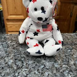 Ty Beanie Babie “Glory ”. July 4, 1997.  Brand New Size 7 inches Tall . Brand New With Tags 
