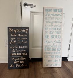 Home Décor Inspirational Wall Signs – Set of 2 – $10