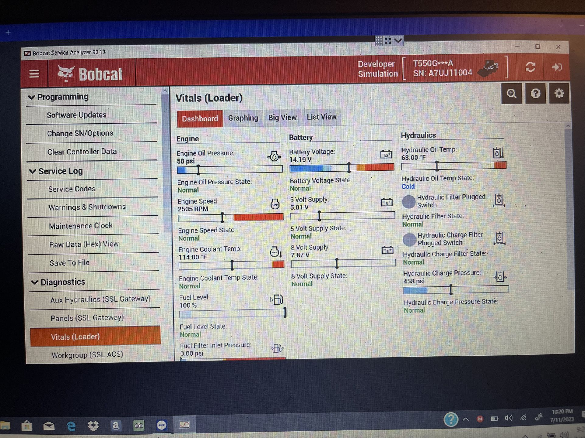 Diagnostic Bobcat Service Analyzer Laptop Tool