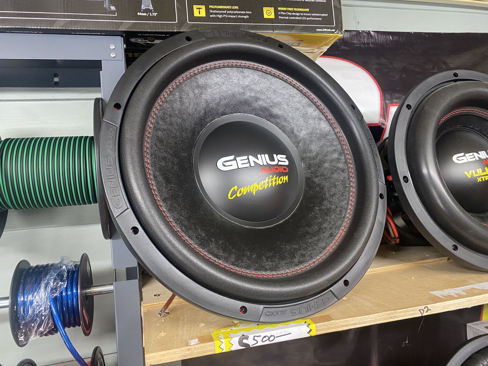 New 15' Genius Audio SPL Monster Competition Grade Subwoofer $500 One Available