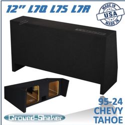 Black 12" Dual Ported Solobaric Sub Box, Fits 95-24 Chevy Tahoe (W/3rd Row Seat