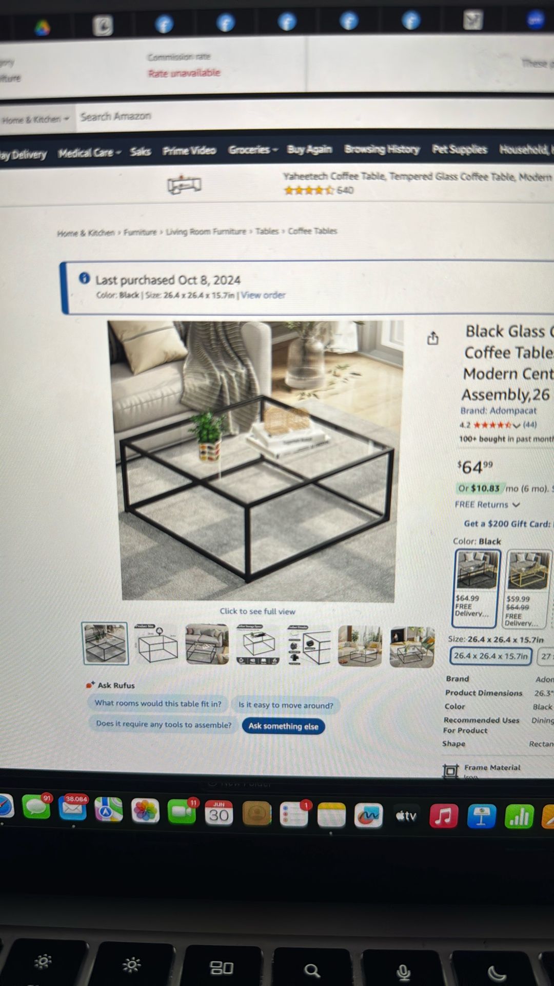 Glass Table $40 OBO