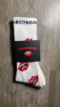 White Chrome Heart Socks