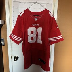 NFL, Men’s Red Jersey, SF  49ers, #81 Boldin, Size 48, Used Fair Condition, Letters Need To Be Steamed, Read Description & See All Pictures 