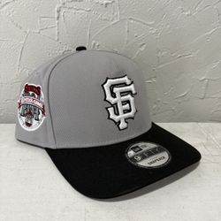 MLB New Era San Francisco Giants Grey Black 1984 All Star Game Patch 9fifty A Frame SnapBack Hats 