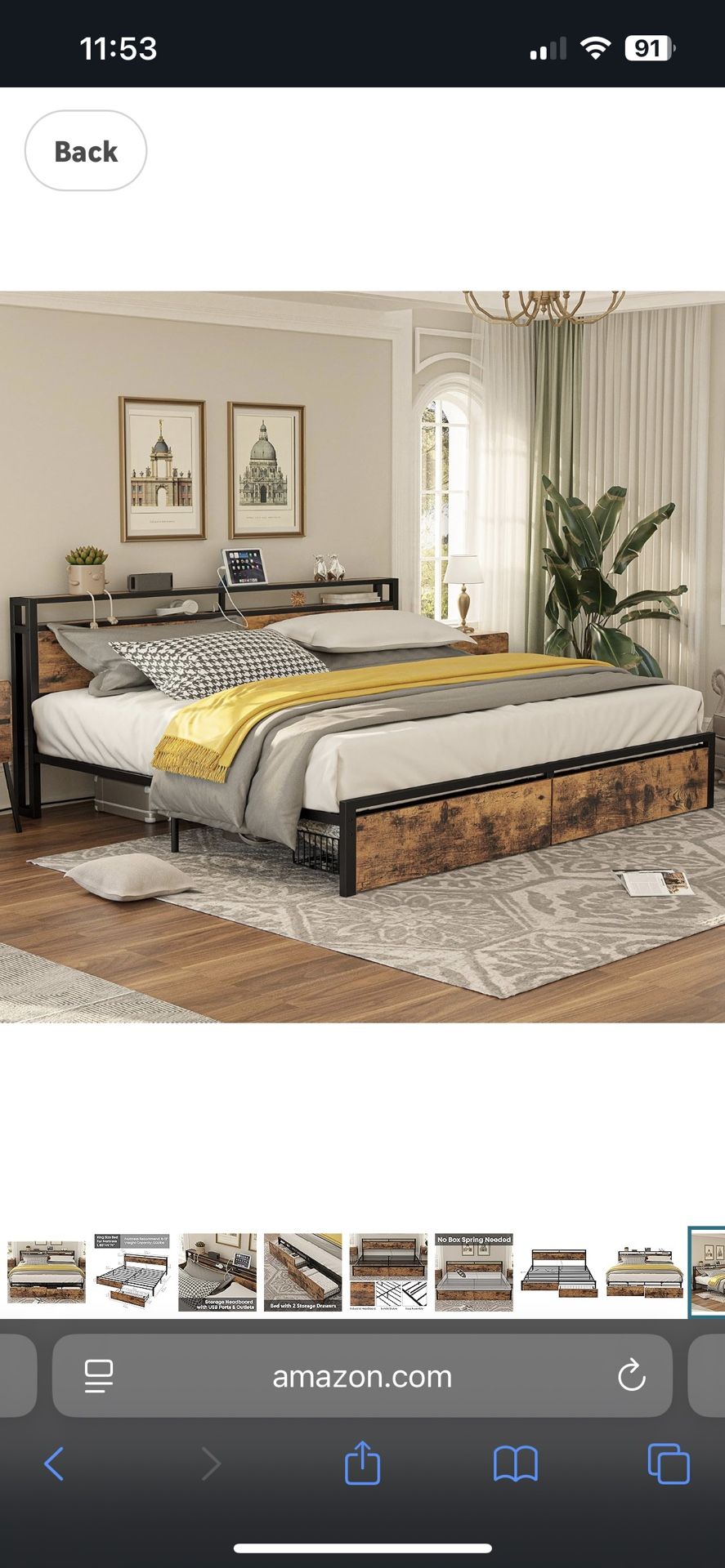 King Size Bed Frame With Drawers
