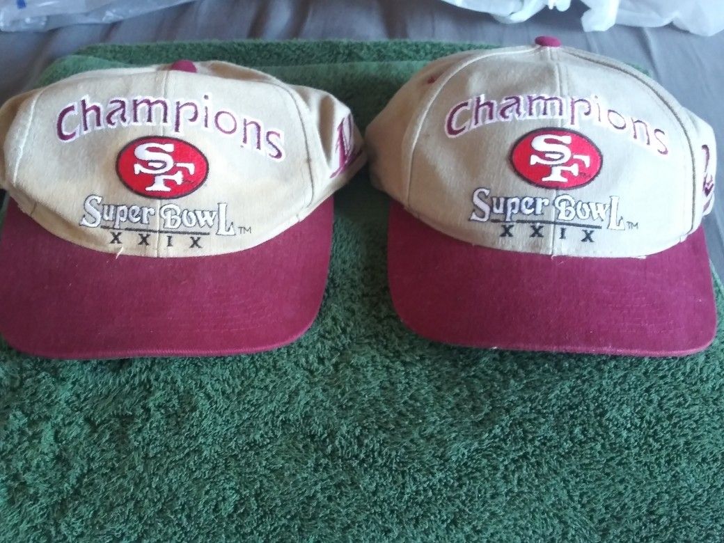 Two vintage 49er snapbacks superbowl 29