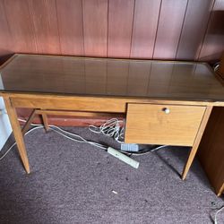 Teak 2-Drawer Desk – 60"W x 24"D x 29"H
