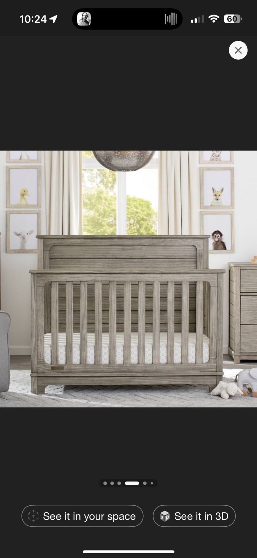 Crib and dresser