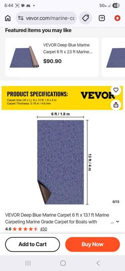 Brand new marine boat carpet parts