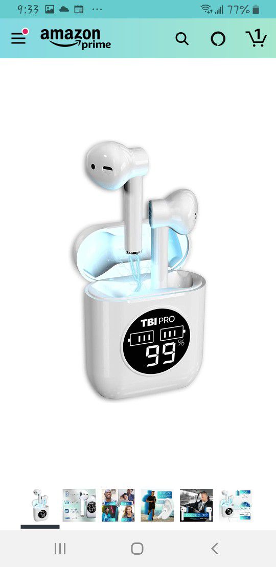 AIRPRO Wireless Earbuds Bluetooth w/ 36+ Hours & Case Display - TWS True Wireless Pro Earbuds & Charging Case – Waterproof in Ear Headphones 4 iPhone