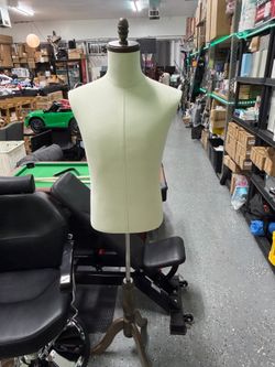 Bonnlo Male Dress Form, Male Mannequin with Wooden Tripod Stand, Adjustable Height Torso Body for and Display and Sewing (Cotton)