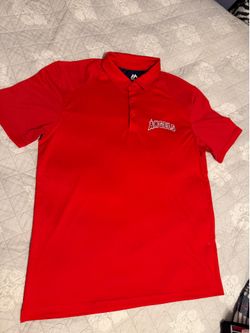 Majestic LA Angels MLB Polo Shirt Large Size