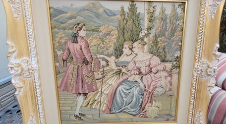 Vintage Woven Framed Tapestry