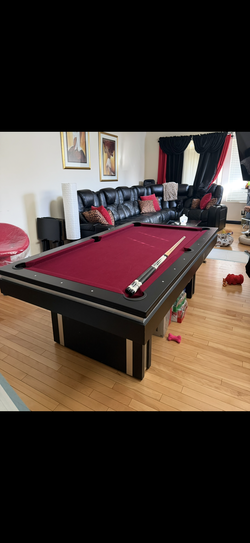 Pool table with accessories