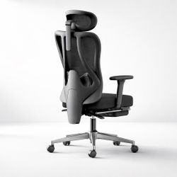 HBADA P3 Ergonomic Office Chair – Lumbar Support, Headrest & Footrest