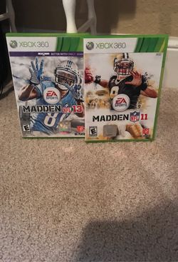 Madden 11 and 13 Xbox 360