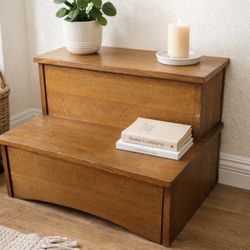 Wood Bed Step Stool Furniture 